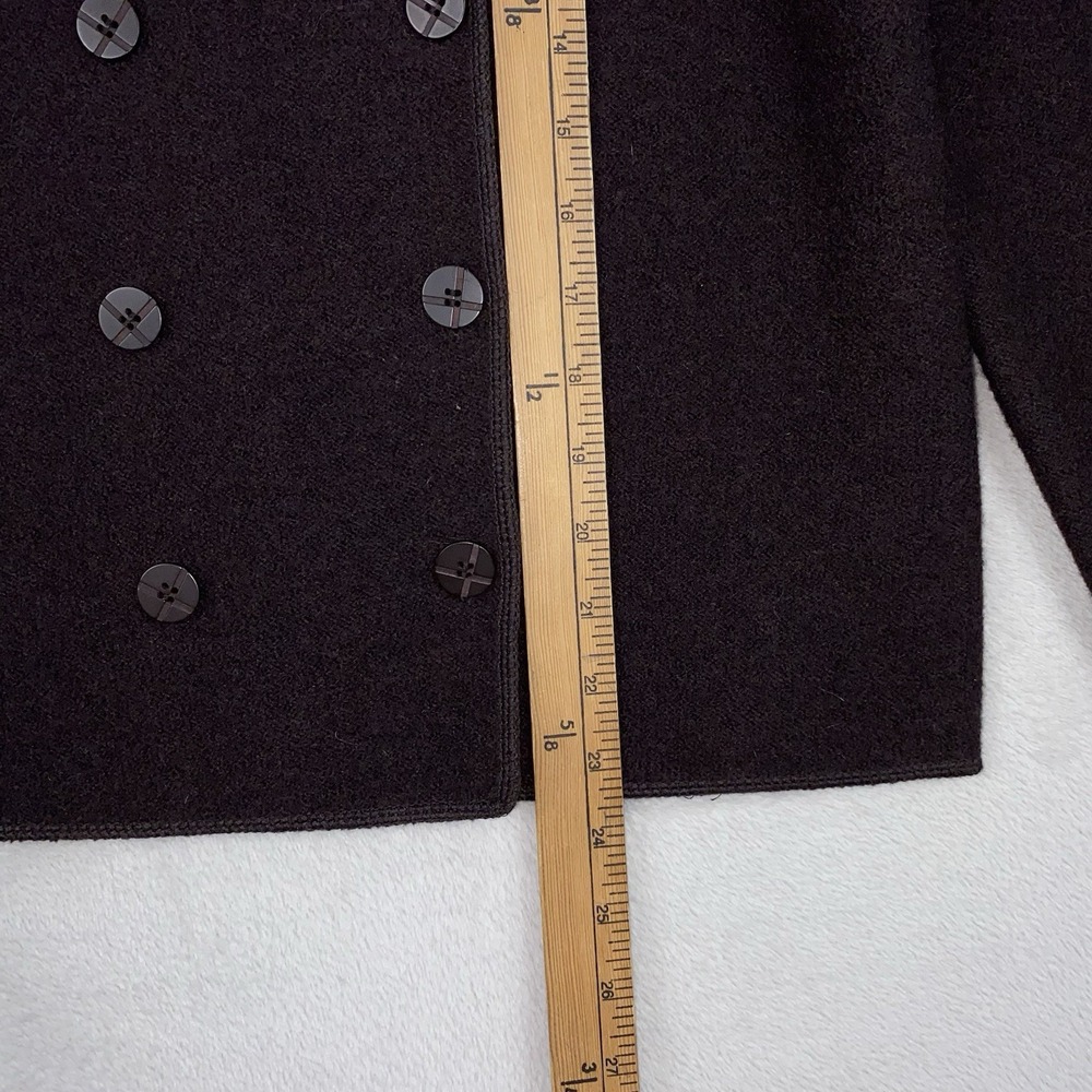 NWT Petite Sophisticate Double Breasted Wool Jacket Women's 3 Brown Quiet Luxury - Picture 4 of 8